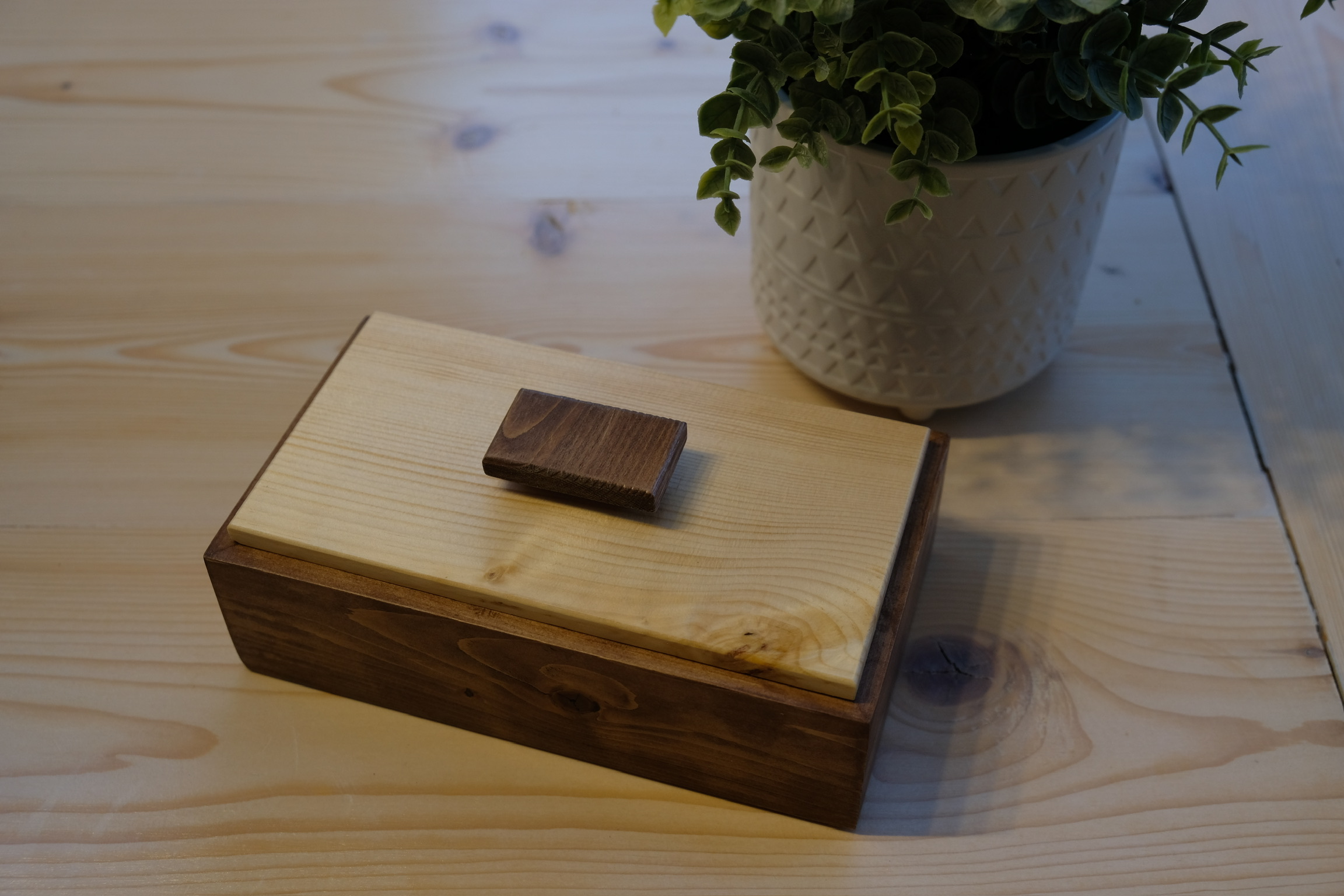 Handmade Box made with Walnut and Pine